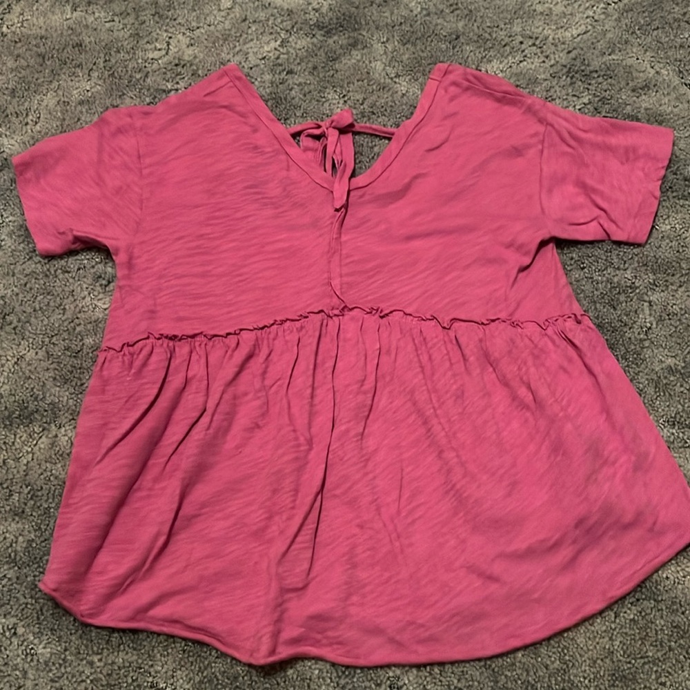 American Eagle Pink Dress Up Shirt